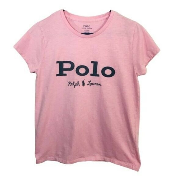 Polo by Ralph Lauren Tops - POLO Ralph Lauren Vintage Single Stitch Logo T-Shirt Light Pink Navy Embroidered